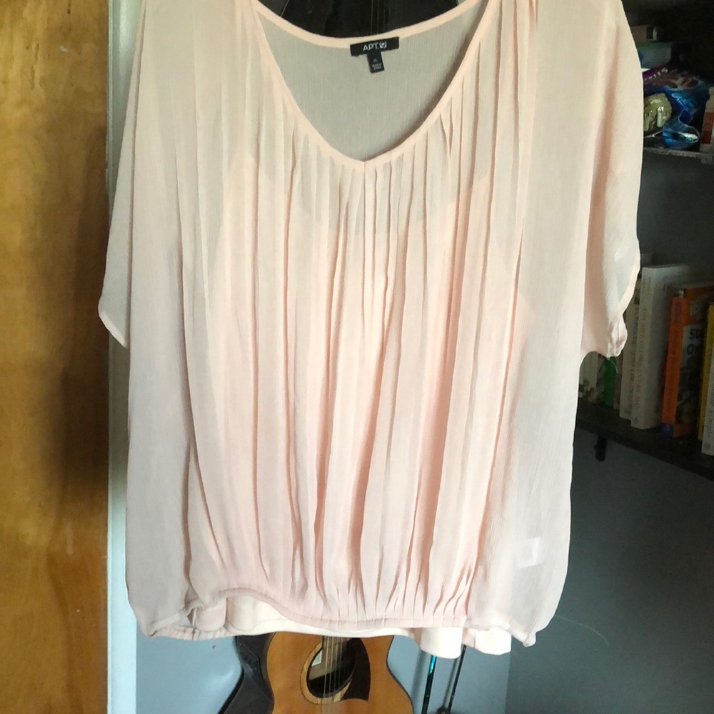 Light pink blouse with built in tank top